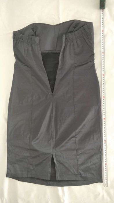 -80% Rochie scurta Creativity, Gri-Petrol, marime S/36, Trimit Gratuit