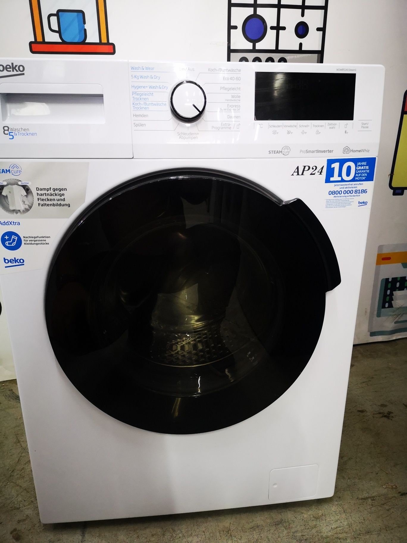 Mașina de spălat Beko cu uscator 8kg import Germania Garanție Ap24