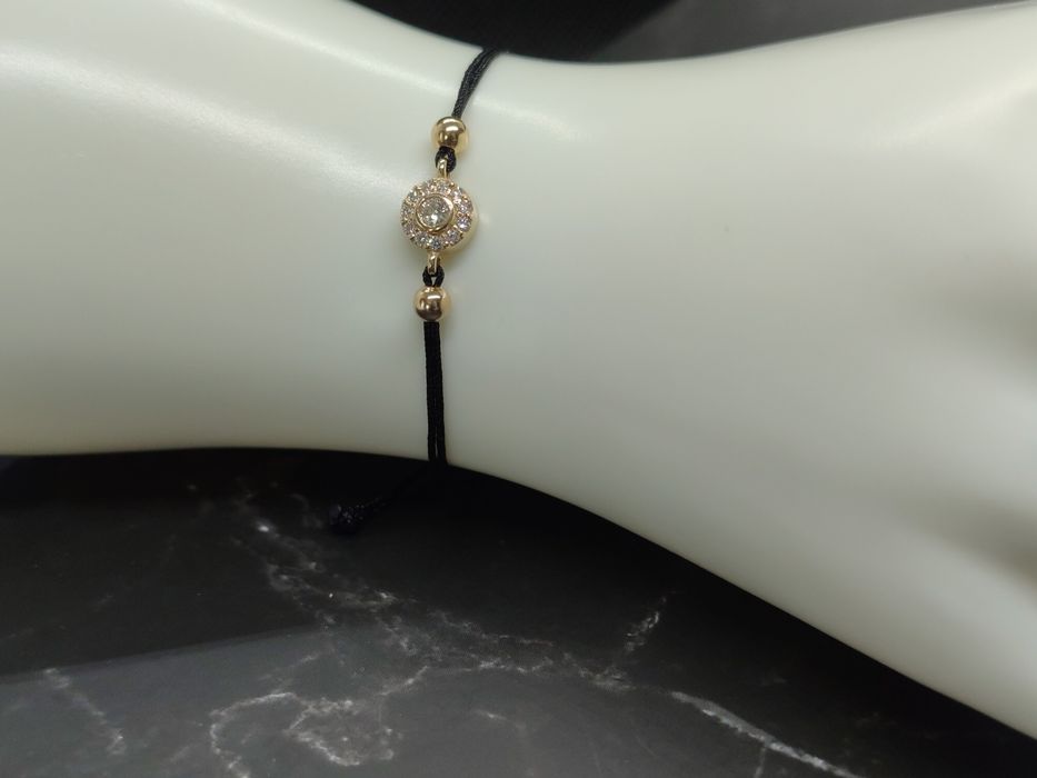 Гривна от 14К жълто злато с лабораторни диаманти – 0.27ct, D/E VS