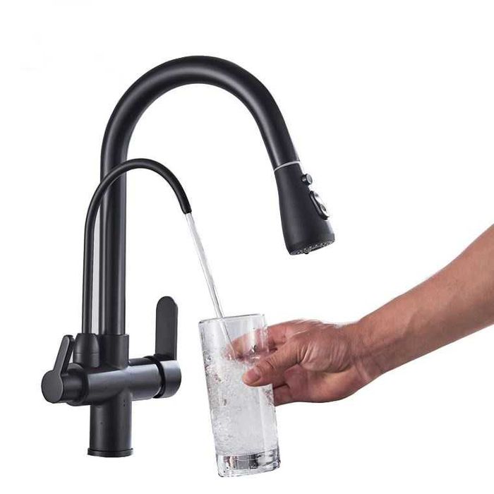 Baterie bucatarie neagra pentru filtru apa Factura/garantie