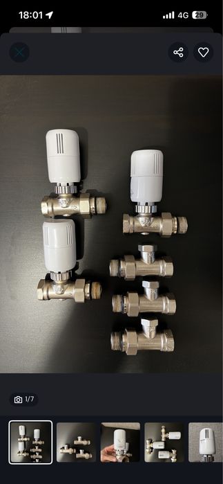 Термоголовки FORZA  с термостатическими наборами прямыми 3/4”