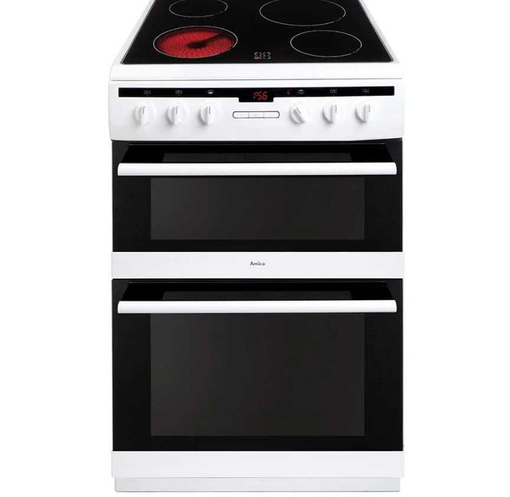 Amica 60 см. електрическа двойна фурна с керамичен плот