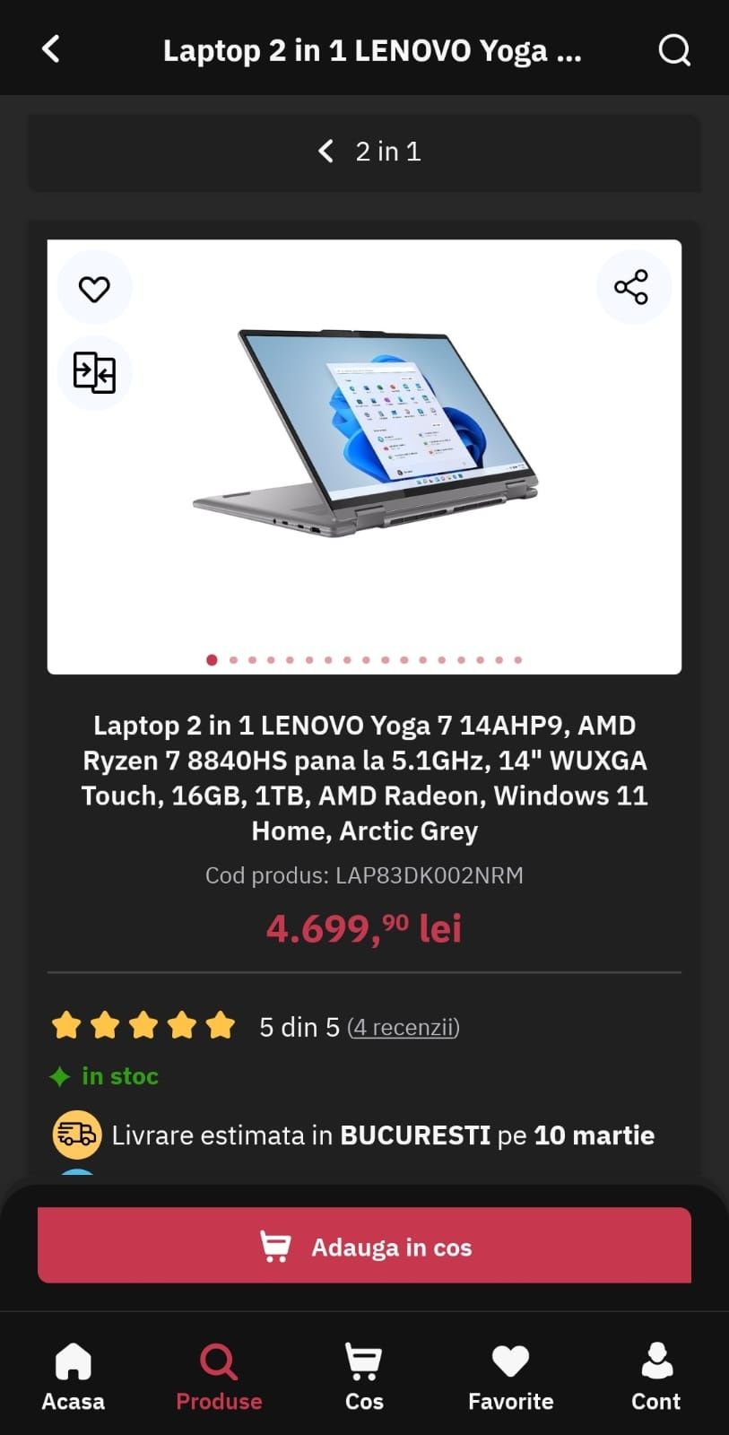 Lenovo, laptop-tableta 12inch