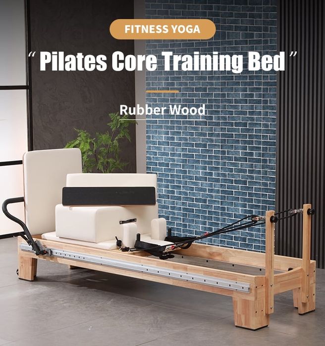 Reformer Pilates din Lemn, masa pentru tonifiere flexibilitate postura