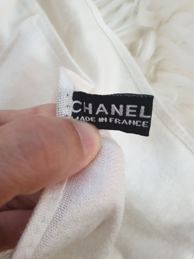 Eșarfă/sal 100% lână Chanel vintage