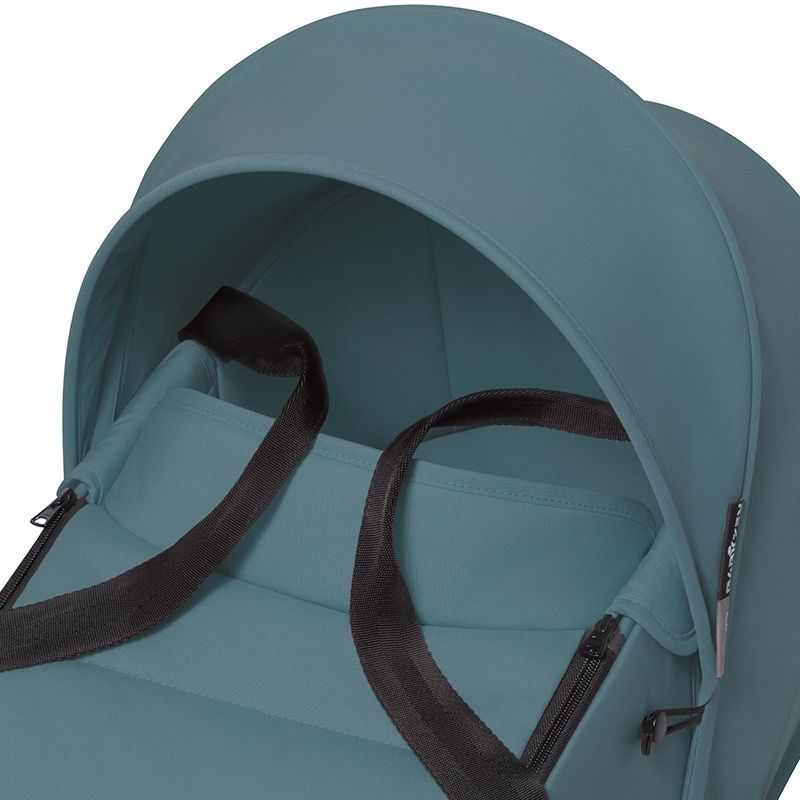 YOYO² BABYZEN Коляска 3 в 1 с люлькой Bassinet Aqua, Черная рама