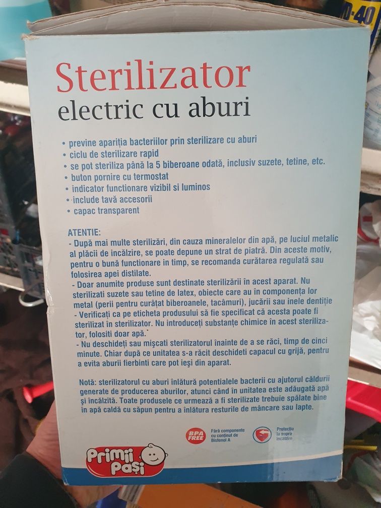 Vand Sterilizator electric Primii Pasi