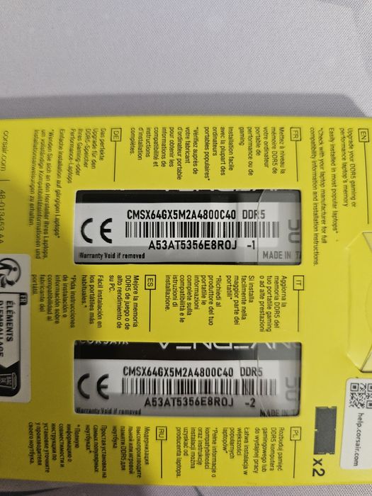 Memorie Notebook 64Gb Corsair DDR5 / 2x32GB  SODIMM