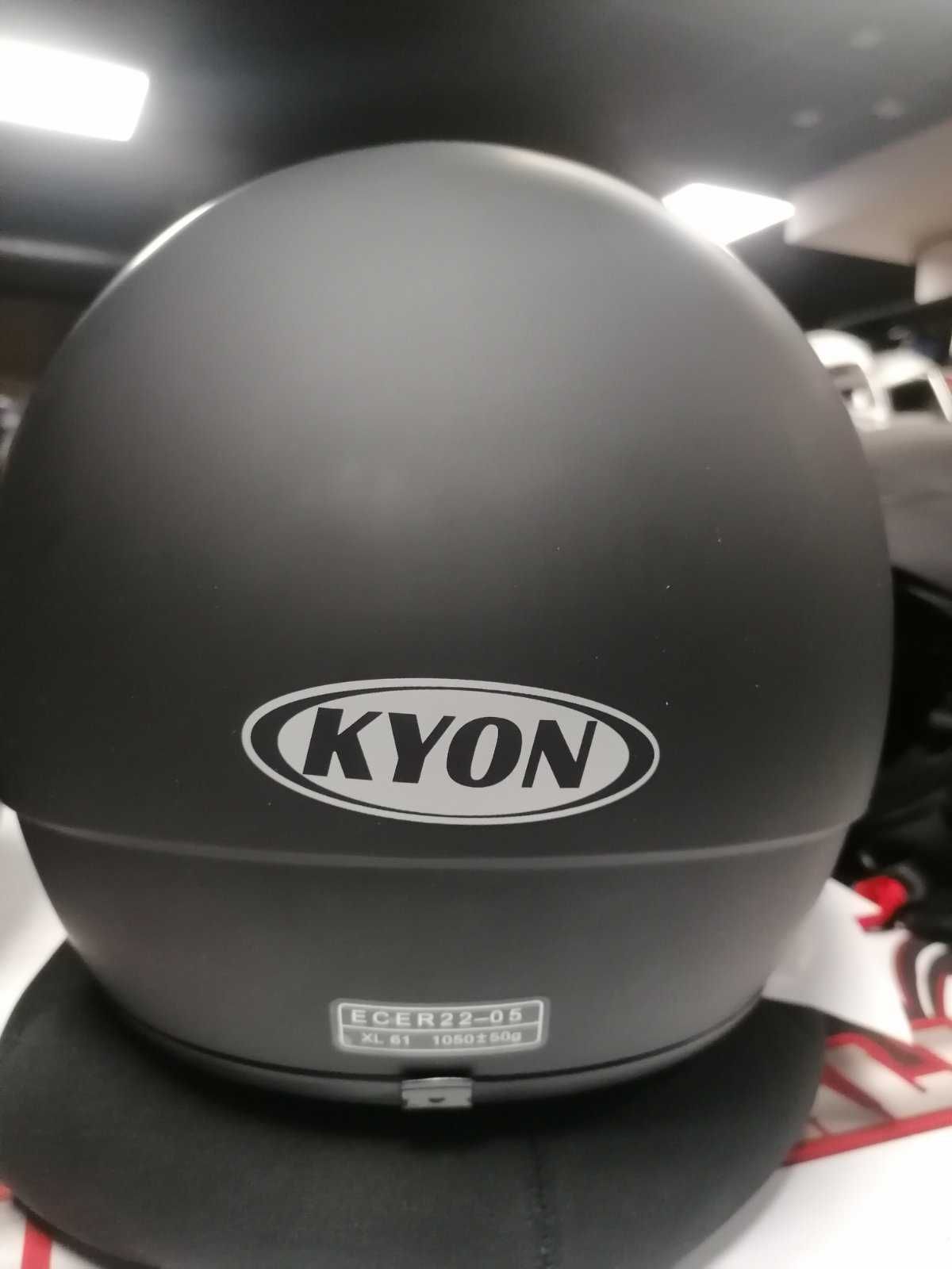 Каска  KYON размер S M L XL отворена тъмни очила чопър мото мотор