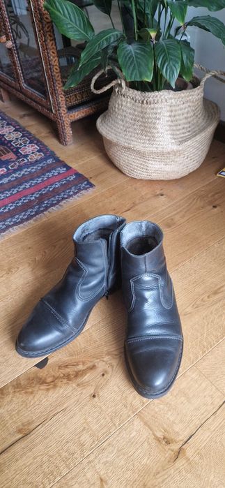 Ghete barbati din piele, negre 41