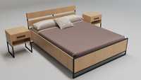 Кровать двуспальная в стиле ЛОФТ на заказ.
