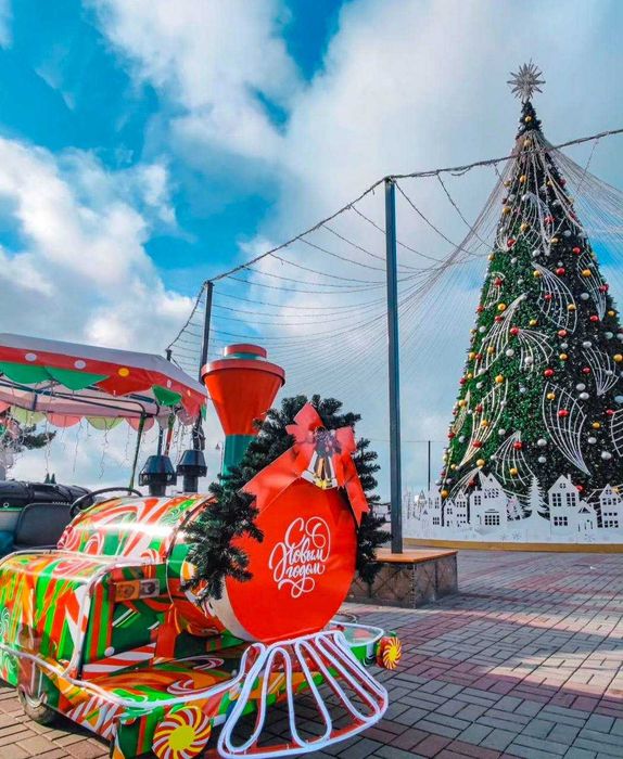 Ёлка уличная Новогодняя Новый год оформление установка перечисления