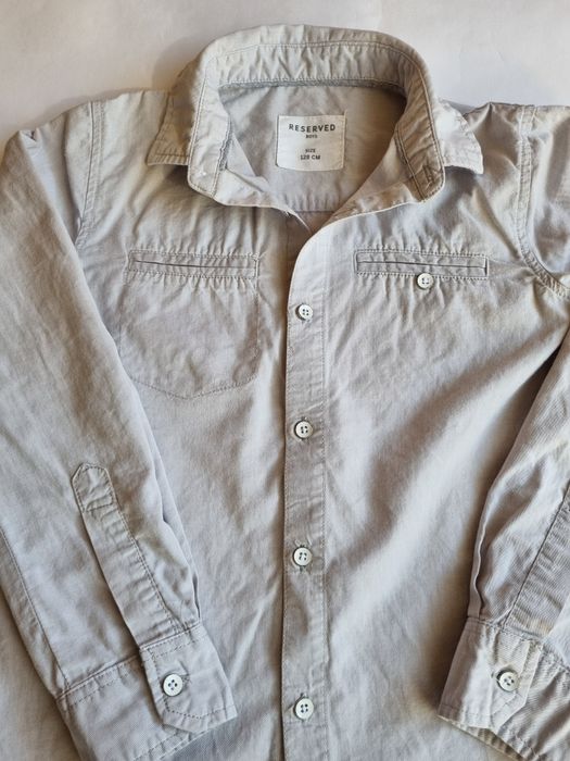 Сива риза Reserved и дънков панталон с връзки Palomino, размер 128 см.