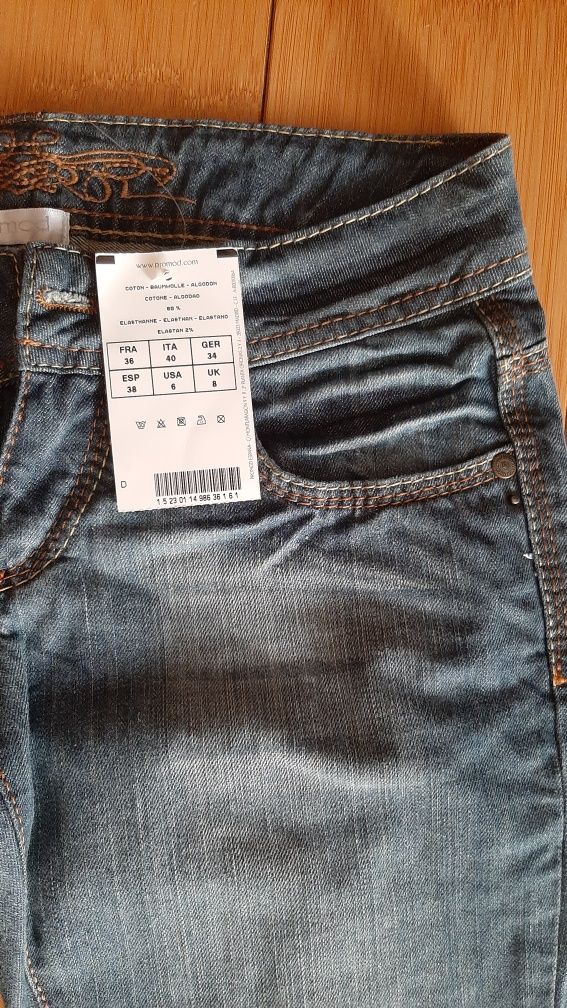 Blugi evazati, flared jeans, Promod, mar 36 (S)