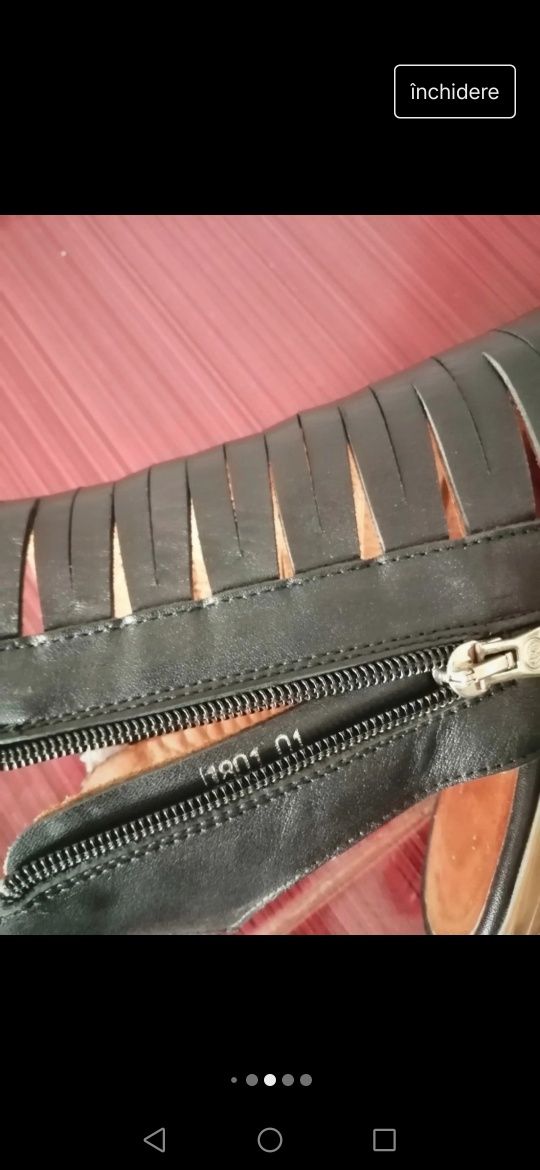 Sandale din piele naturală mărimea 38 Enzo Bertini.