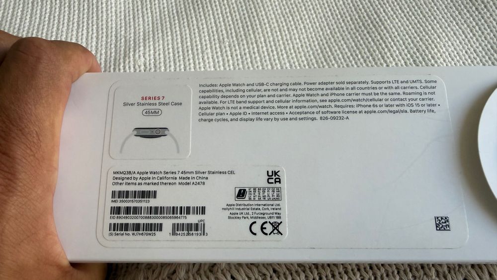 Apple Watch 7 stainless steel, cellular LTE 45mm