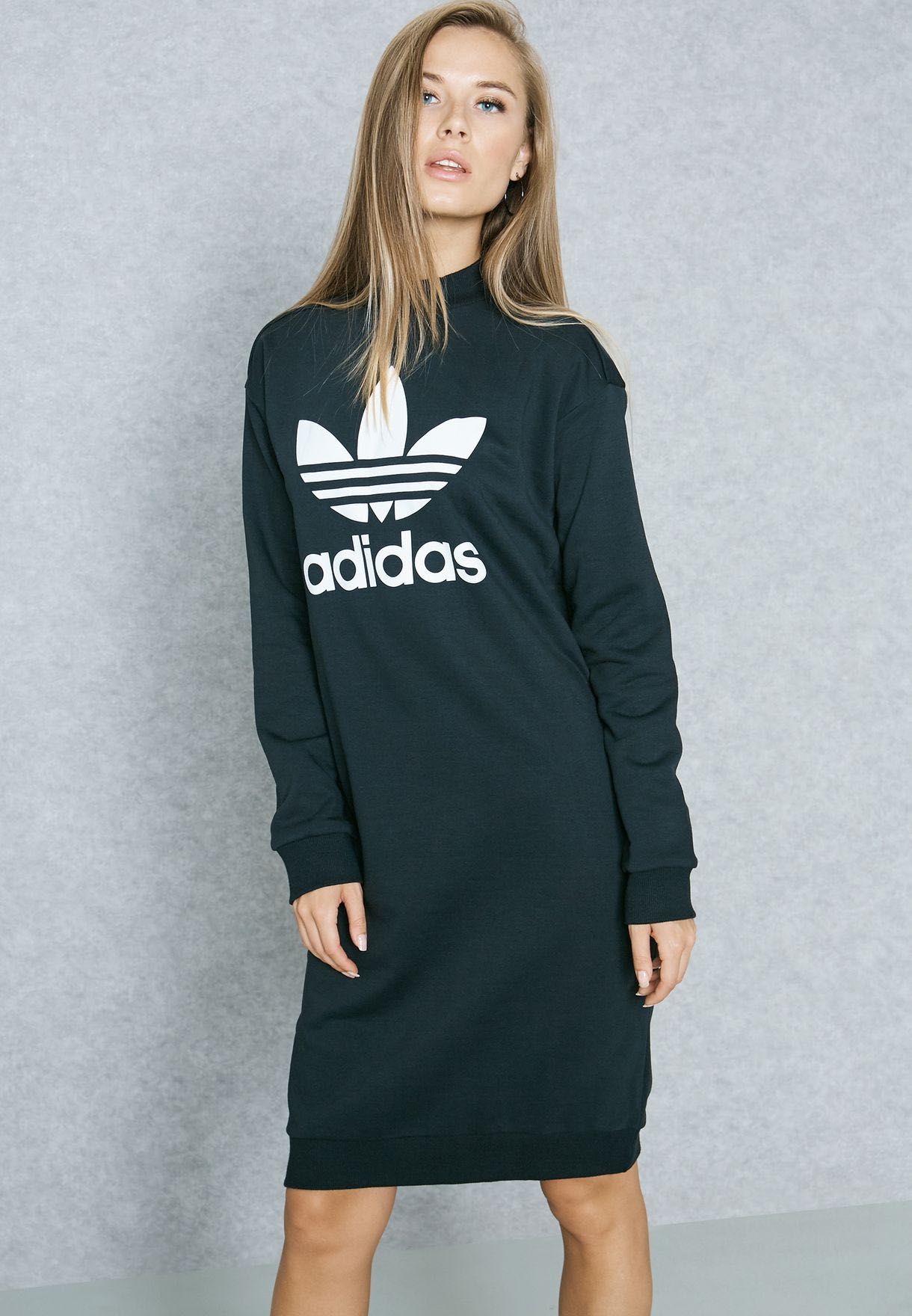 Adidas Original Trefoil Crew Neck Sweatshirt : Дамска рокля S