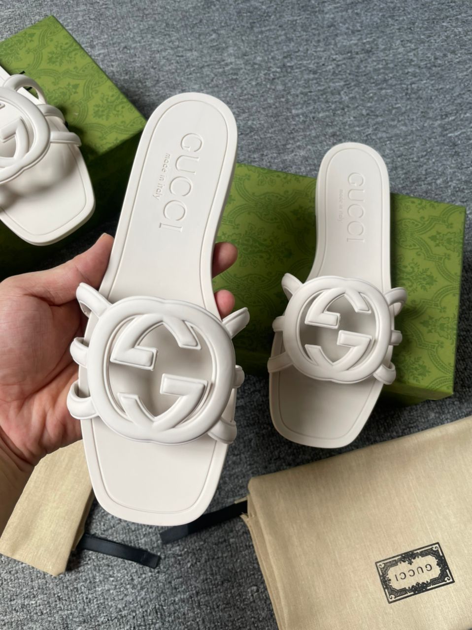 Papuci Gucci, nr.38, originali 100%  full box