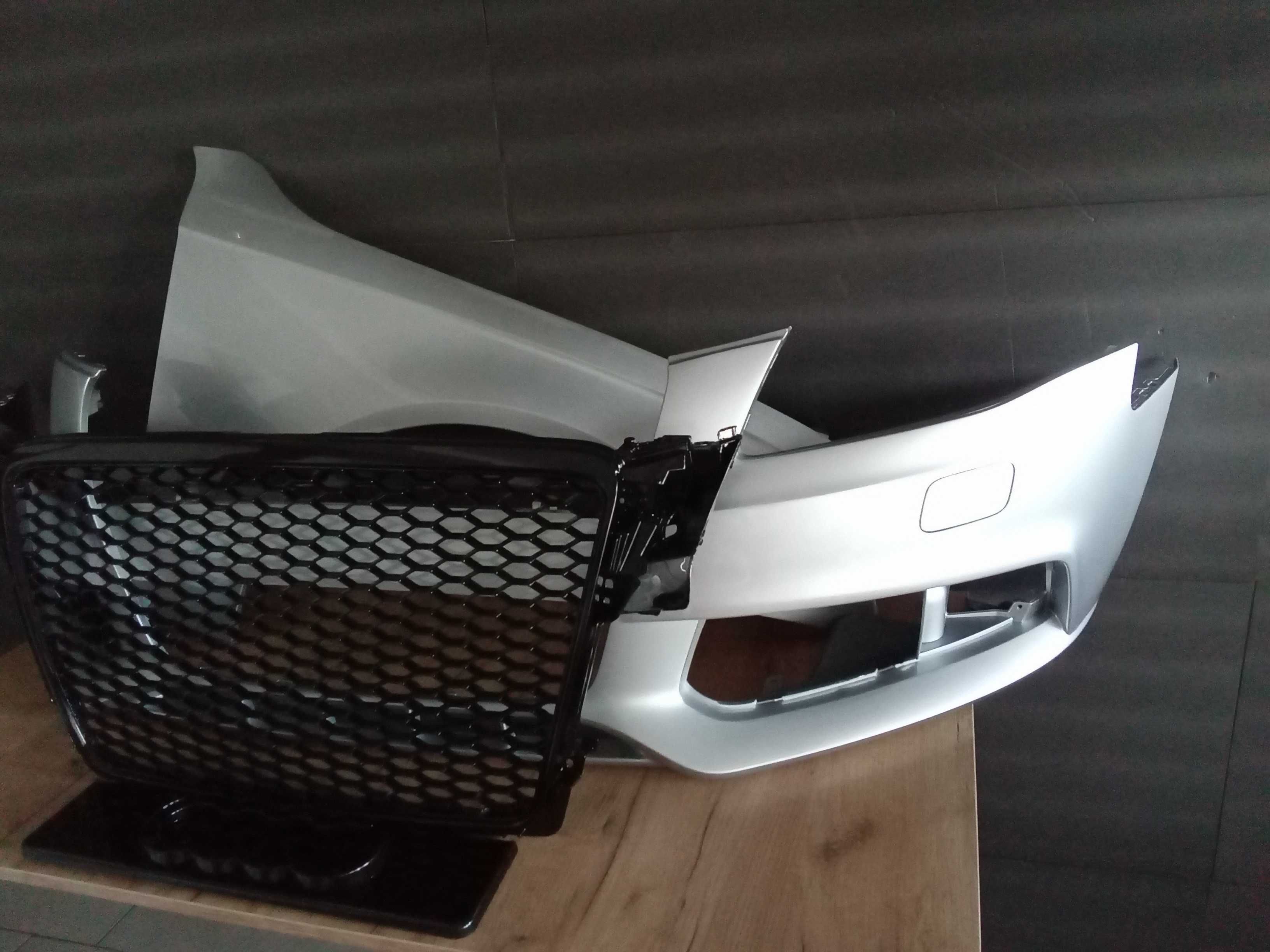 Pachet Bara Aripa Grila Radiator Audi A4 B8 Argintiu LY7W/LX7W