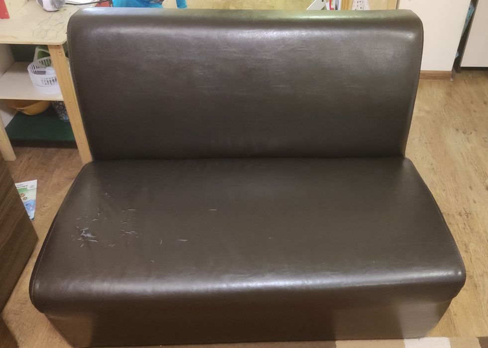 Кожено канапе 115см, кожен диван, двойка диван изкуствена кожа
