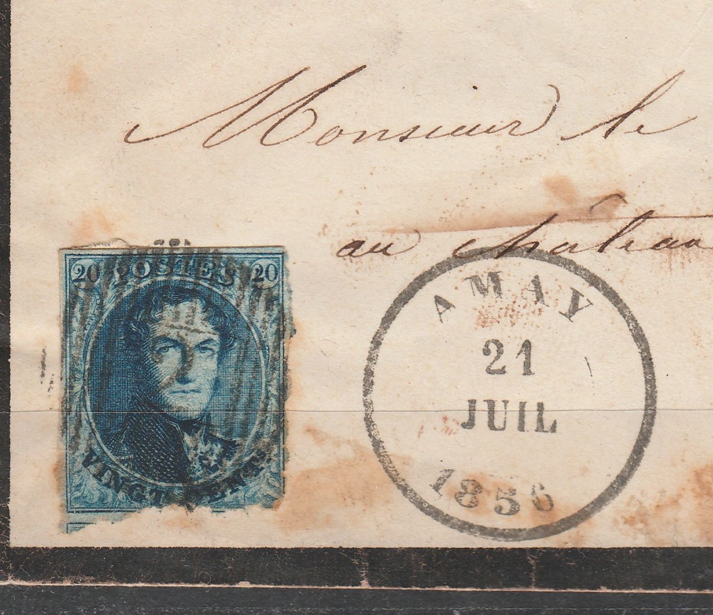 Lot timbre Belgia Plic vechi cu timbru