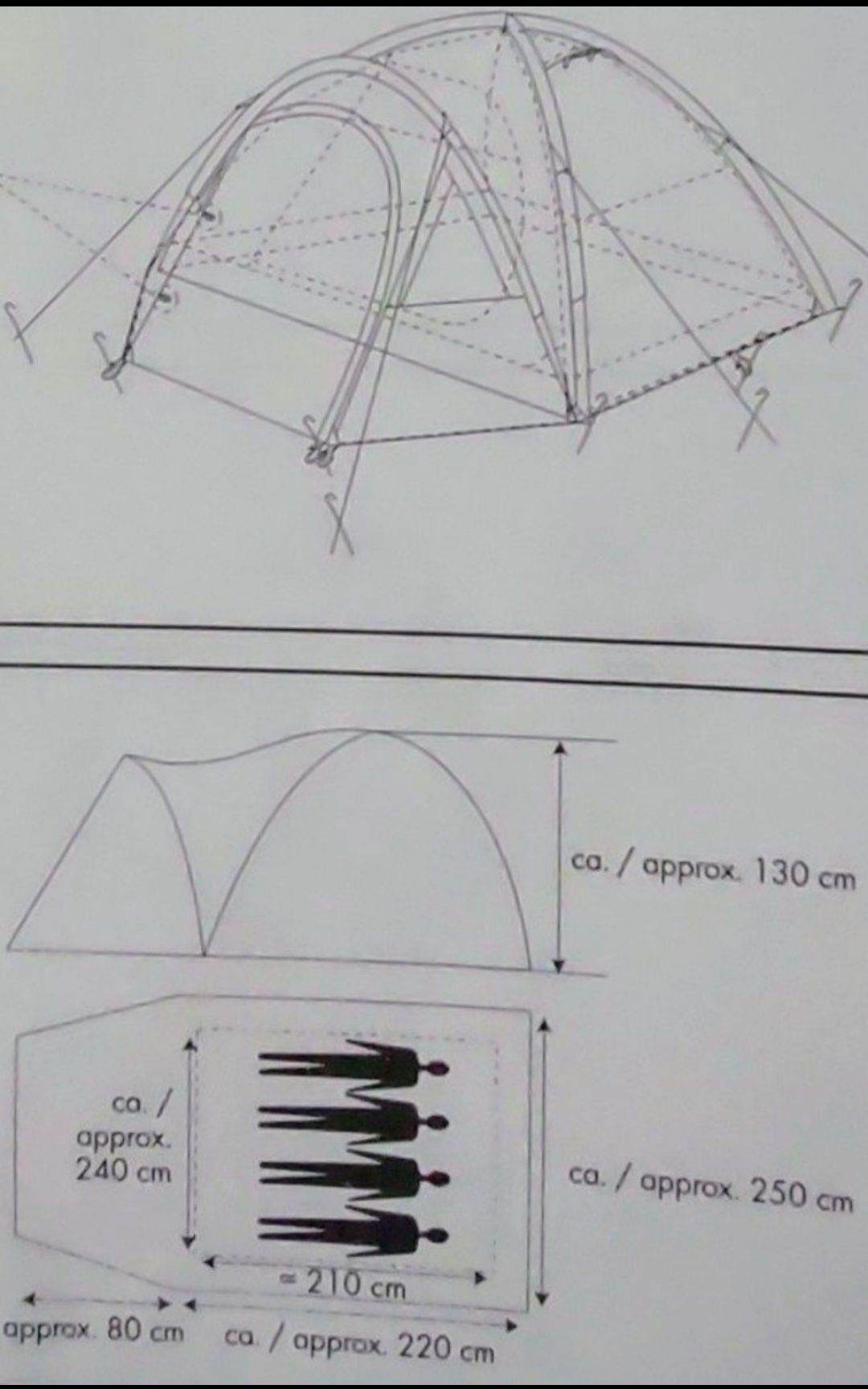 Cort 4 persoane nou  ieftin