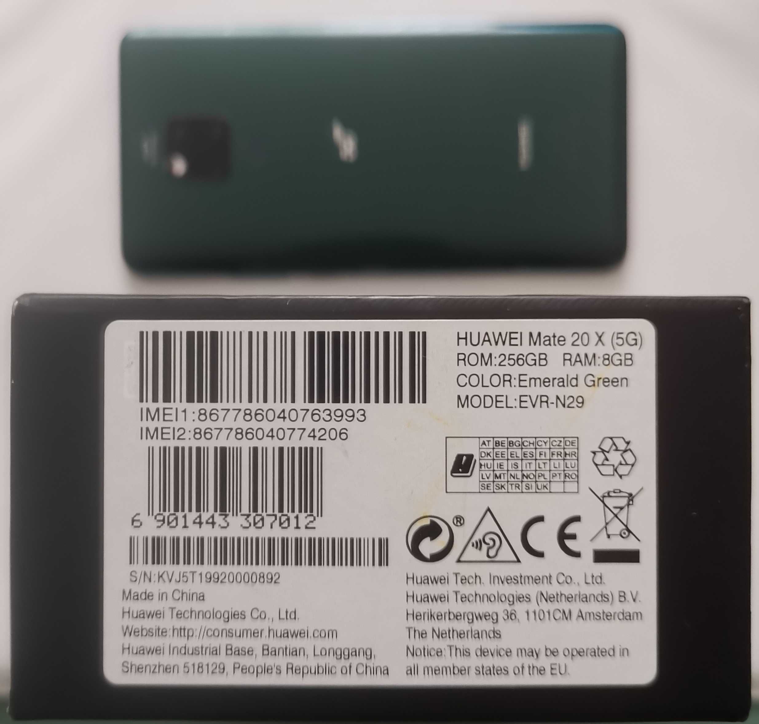 7.2" Huawei Mate 20 X (5G) 8GB RAM /256GB 40MPix Andr. 12 Google FULL