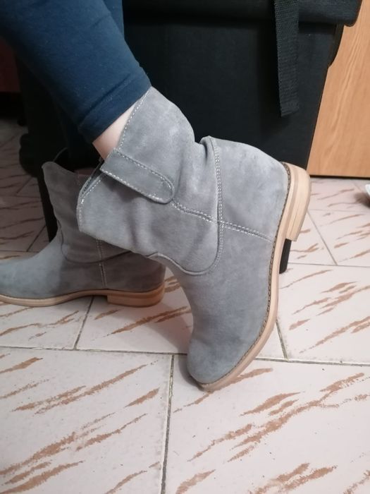 Cizme dama gri scurte
