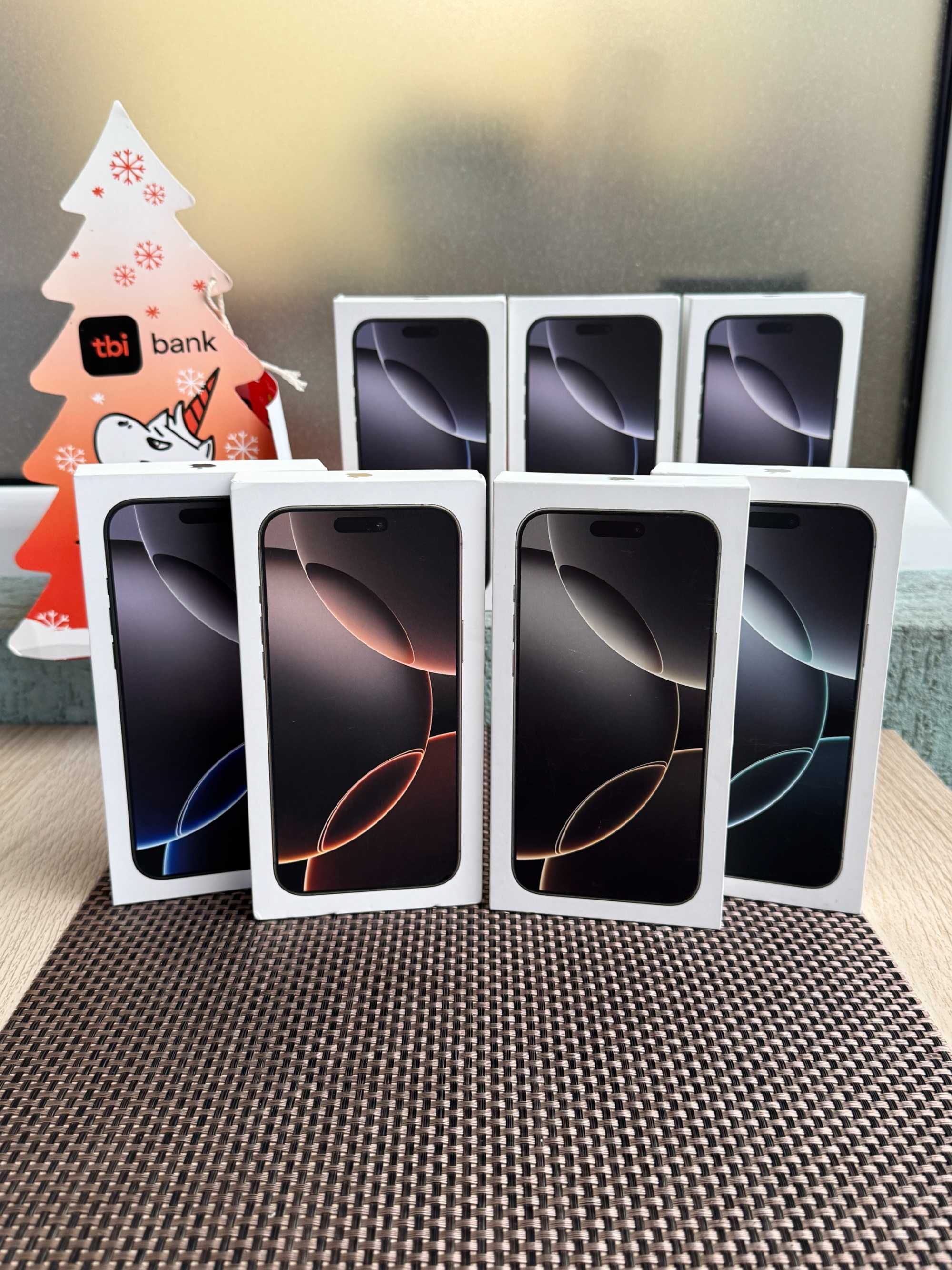 НЕРАЗПЕЧАТАН! iPhone 16 Pro Max Лизинг от 90лв/м BLACK WHITE NATURAL