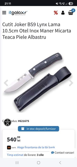 Cutit outdoor / vanatoare Joker Lynks