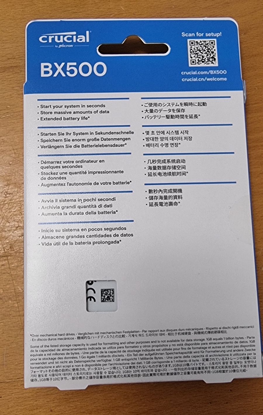 SSD 500 GB Crucial чисто нов