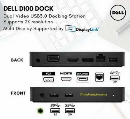 Док-станция Dell Dual Video Docking Station D1000
