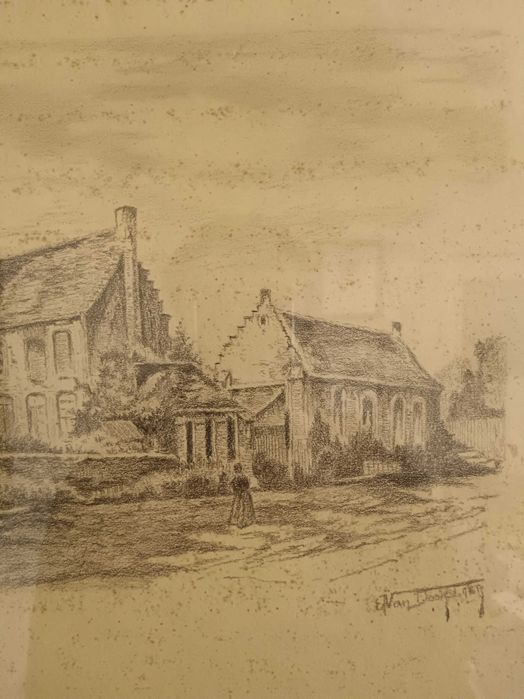 Литография на известния белгийски художник Edmond Van Dooren?