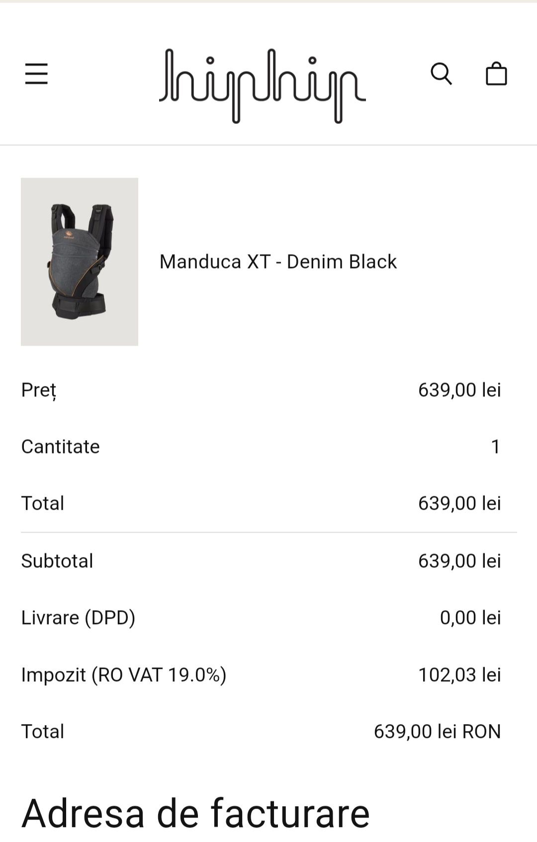 Manduca XT Denim Black