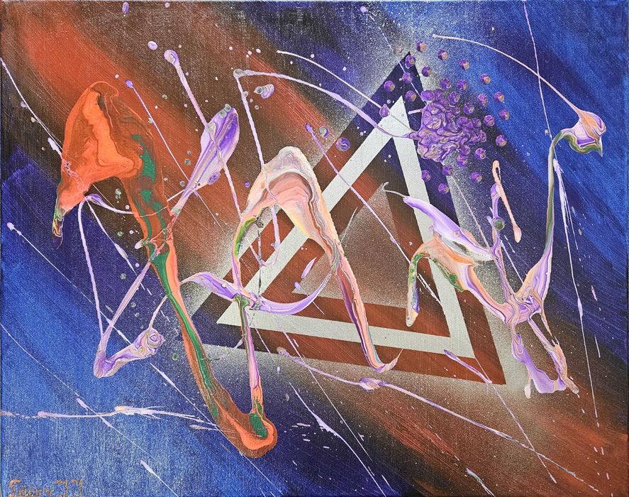 Tablouri de vânzare, picturi realizate manual în acril pe pânză.