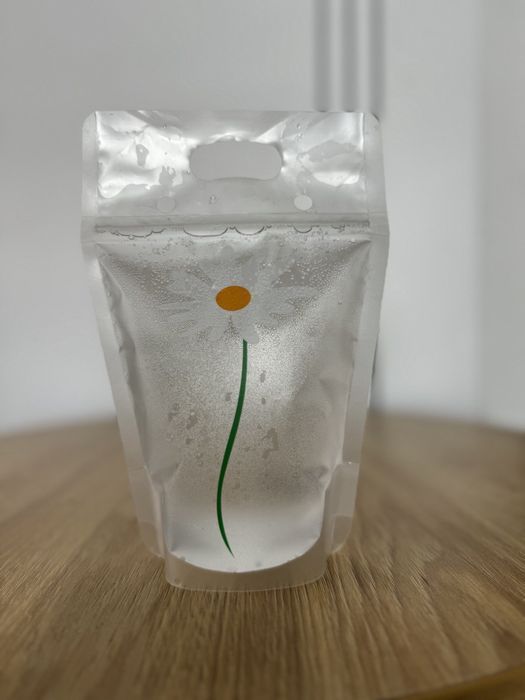 Стакан-пакет для напитков,бабл ти,соков.     Тапиока