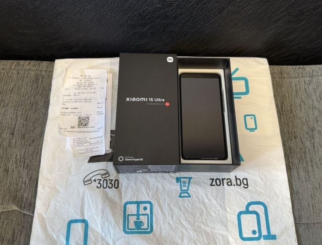 КАТО НОВ 512GB Xiaomi 15 ULTRA Гаранция ЗОРА 2027г. Black