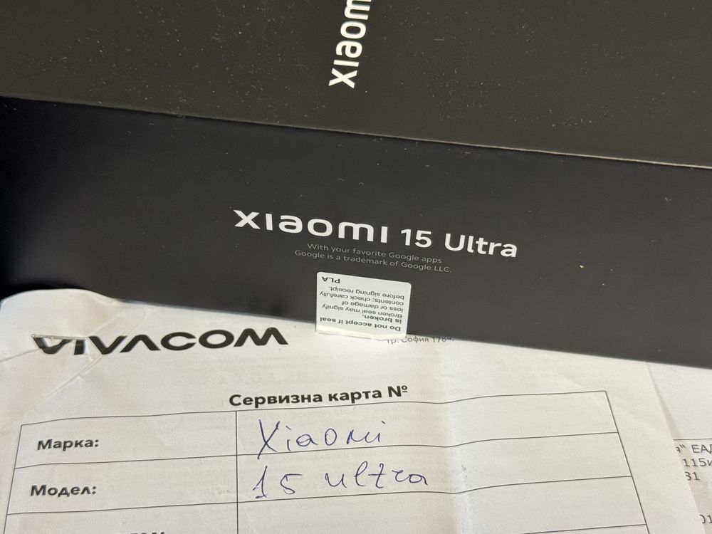 КАТО НОВ 512GB Xiaomi 15 ultra 16GB VIVACOM Гаранция 2г. SILVER CHROME
