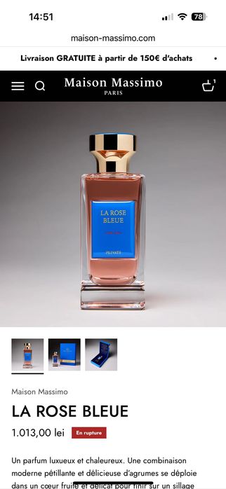 Parfum La Rose Bleue- Maison Massimo 100 ml