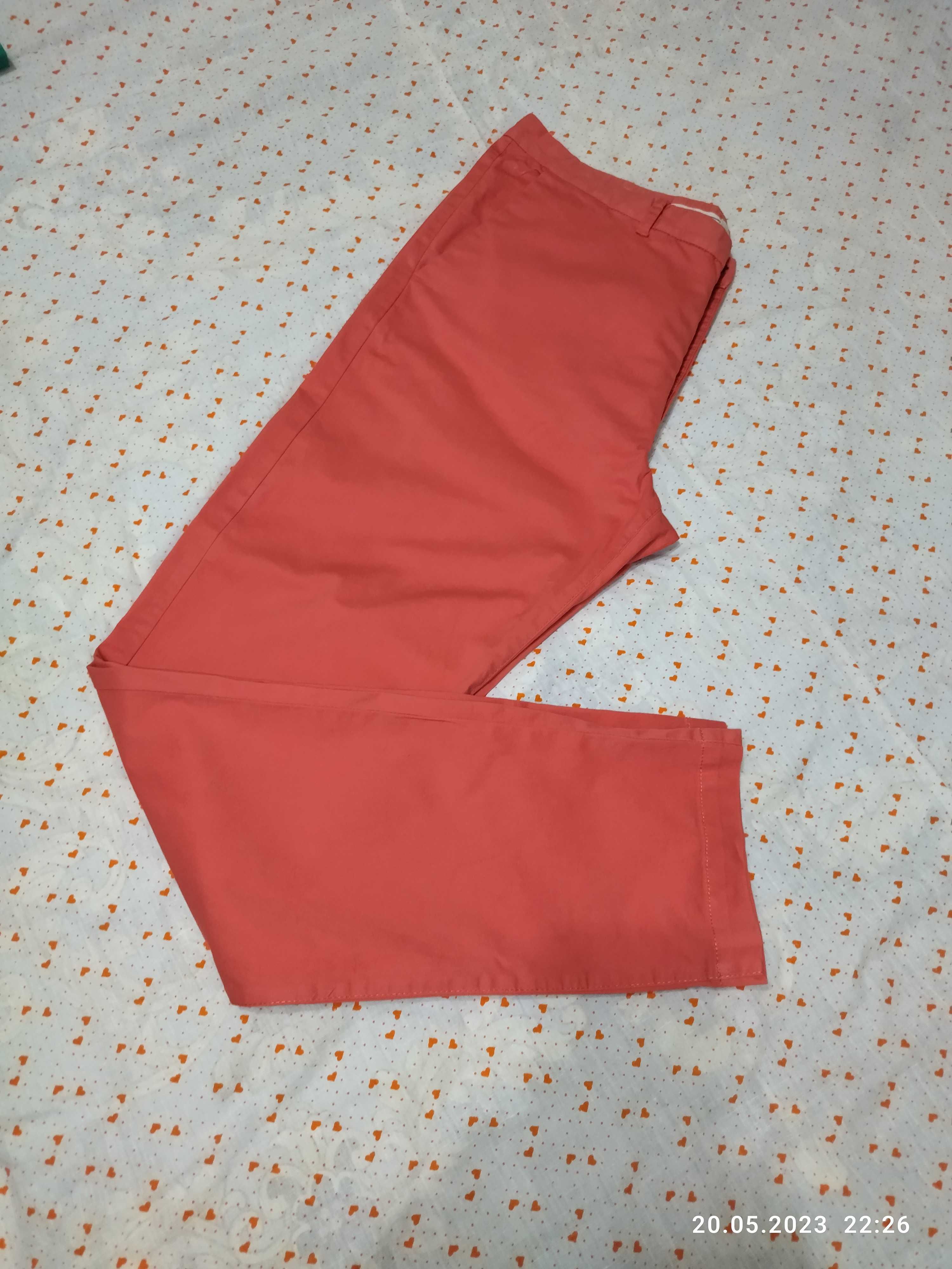 Розовые брюки, размер 54.
