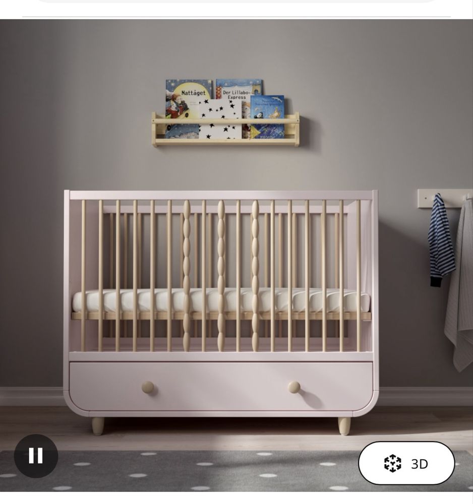 Pat bebe myllra ikea pat copil - stare impecabila, pret fix