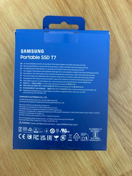 SSD extern Samsung T7 Portabil, 4TB, USB 3.2 Gen 2, Titan Grey NOU