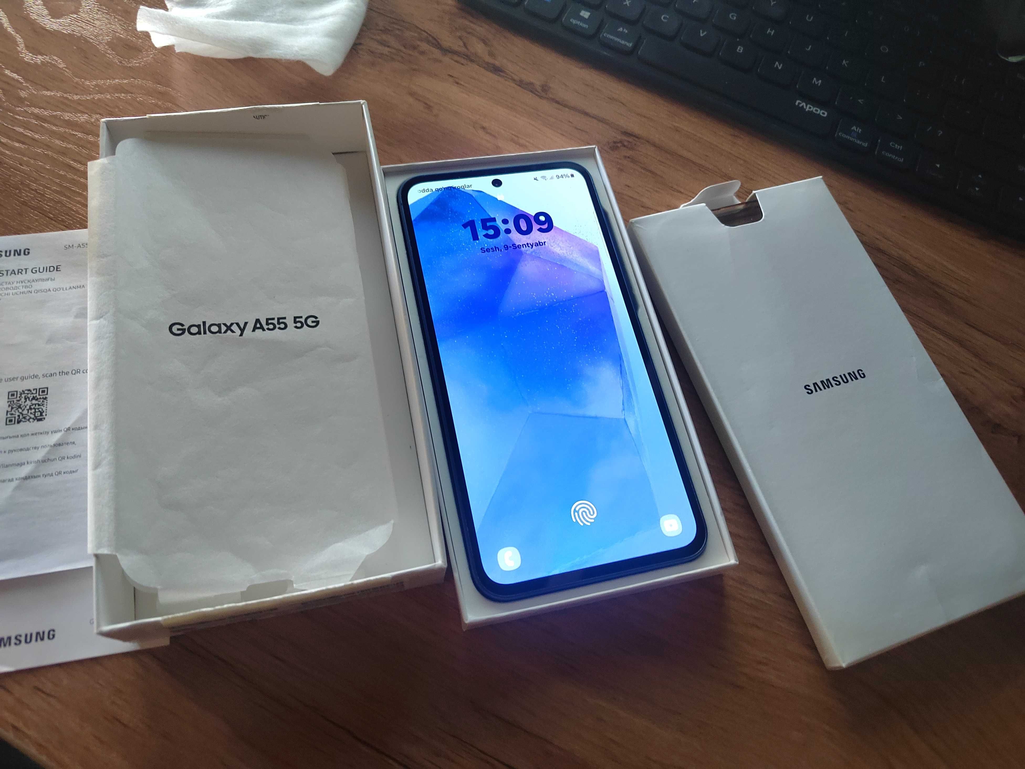 Samsung A55 5G. Holati yangi. Karobka + dakument bor