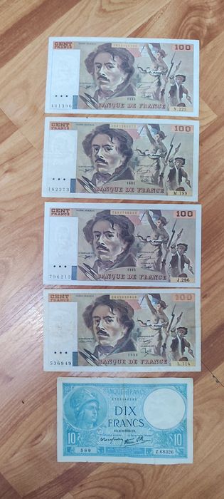 Lot bancnote Franța