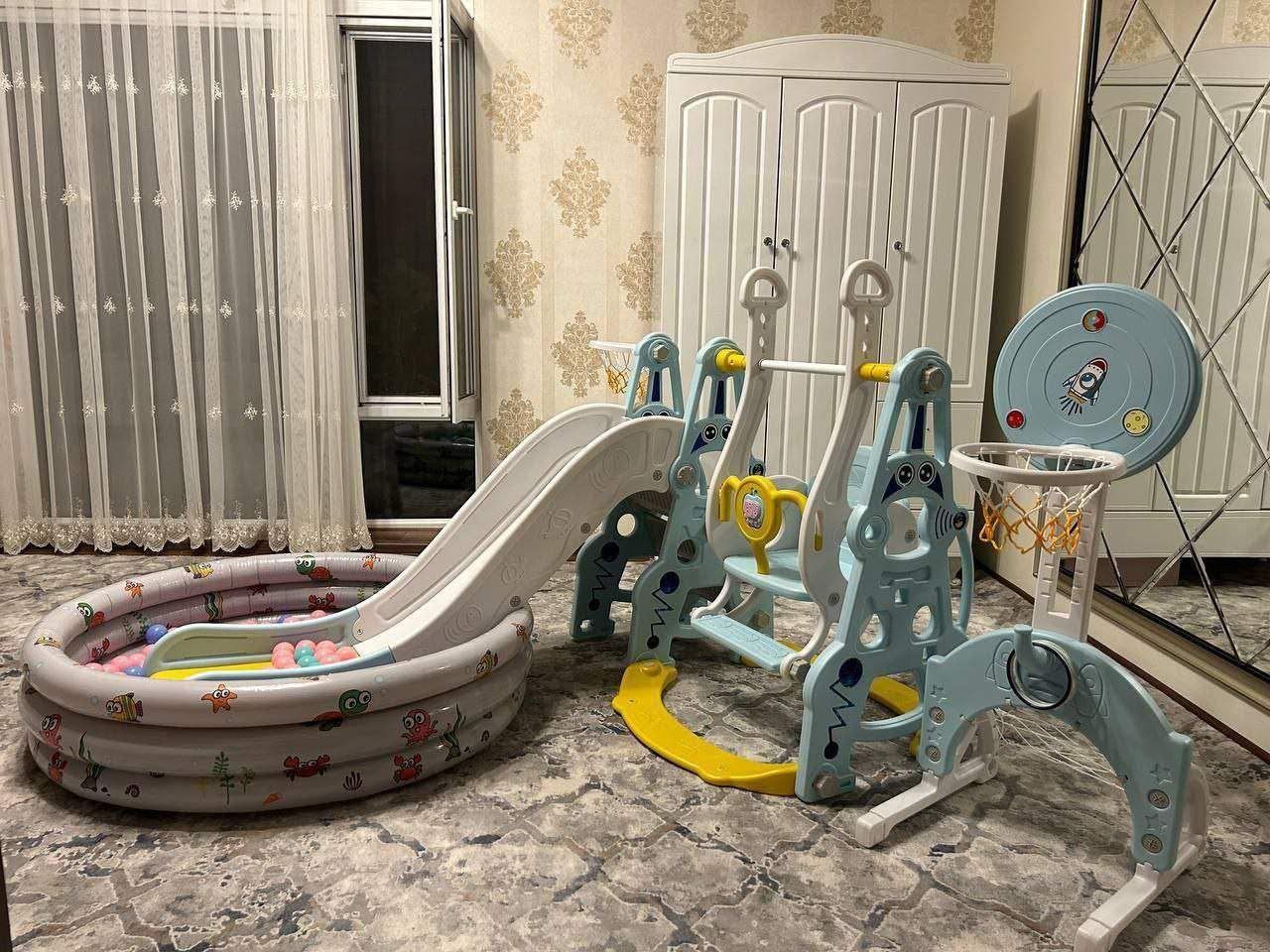 Горка качела детская новий упаковка даставка бесплатная