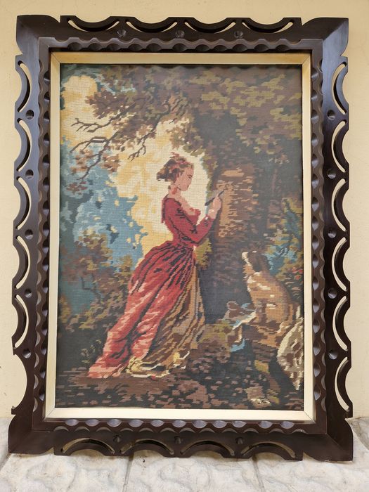 Чудесен антикварен холандски гоблен