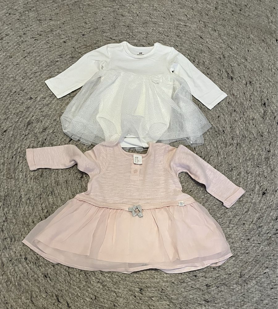 Lot haine/ rochii/colanti H&M pentru bebelusi/ fetite 68 cm/ 4-6 luni