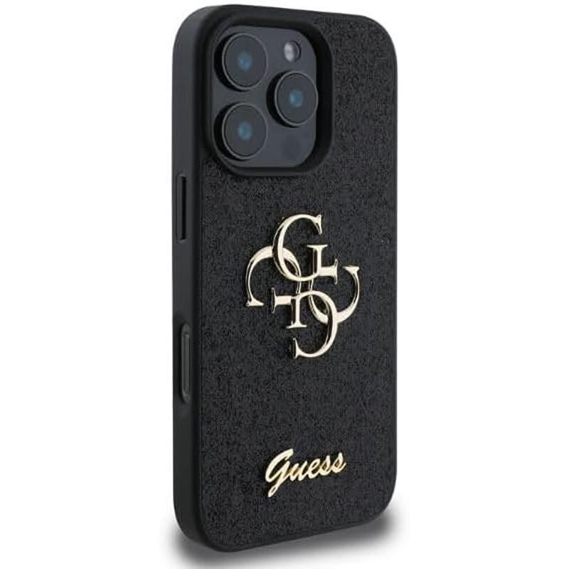 Guess glitter fixed big 4g – iphone 16 pro max – черен