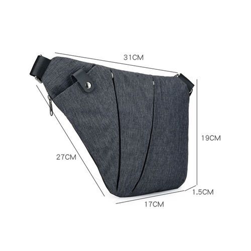 Мъжка спортно-елегантна текстилна чанта за през рамо DXYZ 31x27x19x17