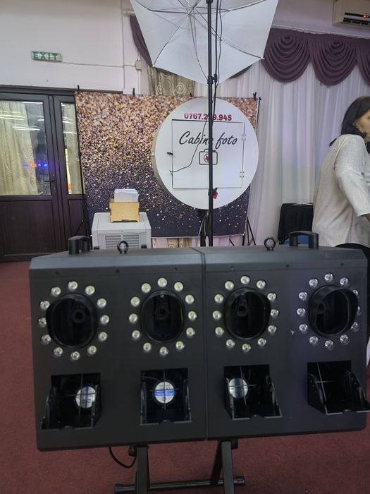 Cabina Foto Selfie 360 Baloane cu Fum & Fum Greu